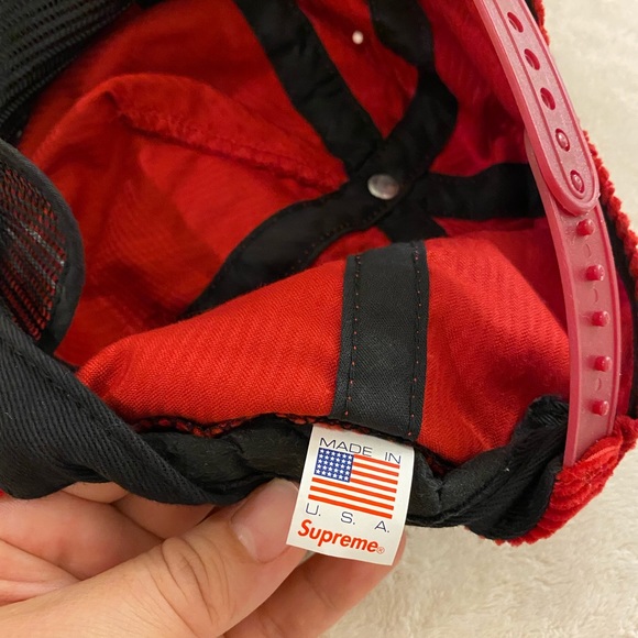 Supreme red corduroy camp cap - Picture 6 of 6